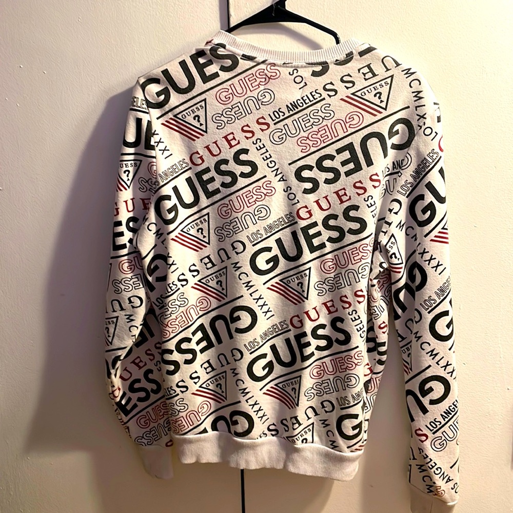 All white guess sweater